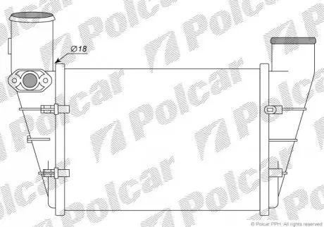 Радиаторы воздуха (Интеркулеры) 1324J8-1 Polcar 1324J81