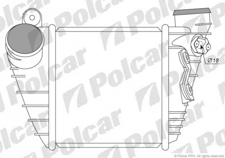 Радіатори повітря (Інтеркулери) 1323J8-1 Polcar 1323J81 (фото 1)
