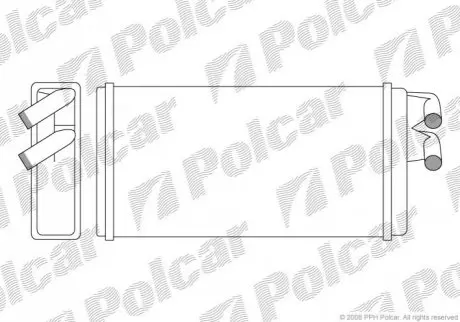Радиаторы обогрева 275x158x42 A/P мех. КПП=M/A AC=(+/-) AUDI 100 90- (ZJ) 1315N8-1 Polcar 1315N81