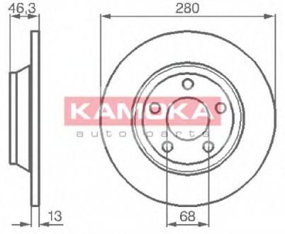 Тормозные диски KAMOKA 1031518 (фото 1)