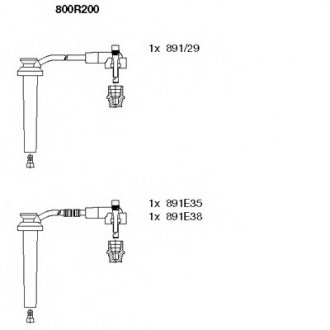 Комплект проводов FORD Mondeo "2,5-3,0(V6) "R "94-07 BREMI 800R200
