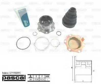 Шарнирный комплект, приводной вал PASCAL G7W025PC