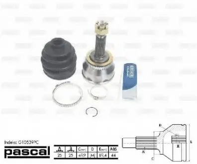 Шарнирный комплект, приводной вал PASCAL G10539PC