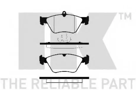 Фото 1 - комплект тормозных колодок, дисковый тормоз NK 229978 Комплект тормозных колодок, дисковый тормоз NK 229978 (фото 1)