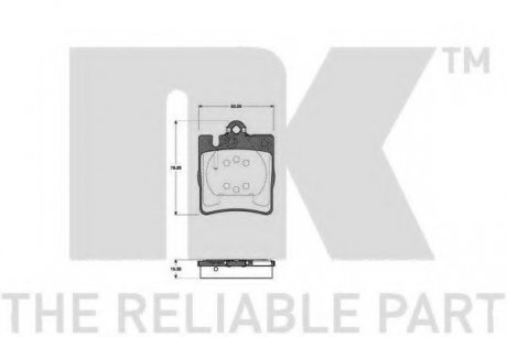 Комплект тормозных колодок, дисковый тормоз NK 223339 (фото 1)