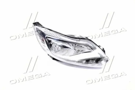 ФАРА ПРАВАЯ FORD FOCUS 2011- CHROME ELECTRIC W/MOTOR TYC 20C569052B (фото 1)