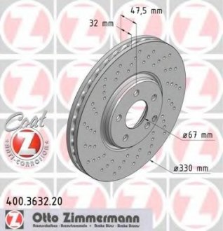 Тормозные диски ZIMMERMANN 400363220