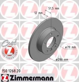 Тормозные диски ZIMMERMANN 150126820 (фото 1)