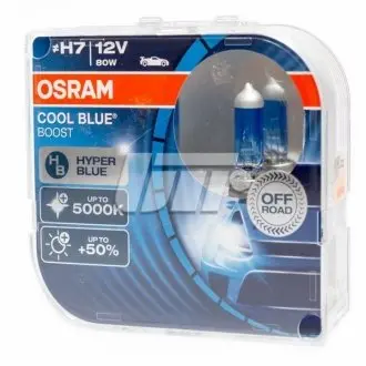 Лампа (Набір 2шт) H7 12В 80Вт PX26D без гомологічного сертифікату Cool Blue Boost, синя 5500K OSRAM 62210CBBHCB