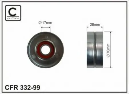 Ролик натяжителя 332-99 CAFFARO 33299