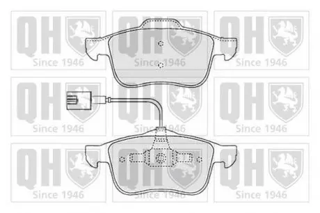 Комплект тормозных колодок, дисковый тормоз QH QUINTON HAZELL BP1502