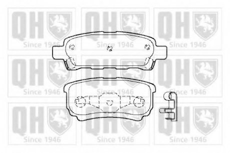 Комплект тормозных колодок, дисковый тормоз QUINTON HAZELL BP1448 (фото 1)