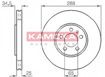 Гальмівні диски KAMOKA 1032442 (фото 1)