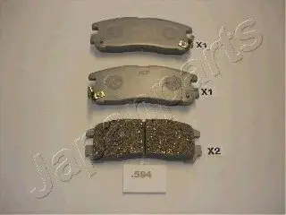 Тормозные колодки дисковые PP-594AF JAPANPARTS PP594AF (фото 1)
