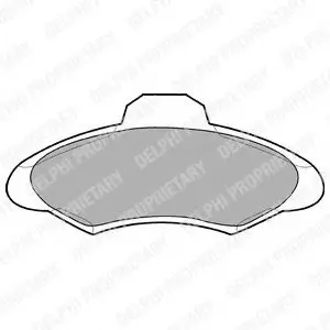 Комплект тормозных колодок, дисковый тормоз Delphi LP673