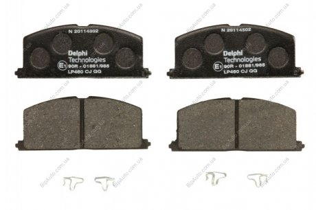 Дисковые тормозные колодки, комплект Delphi LP0460