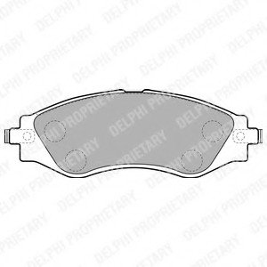 Комплект тормозных колодок, дисковый тормоз Delphi LP1816