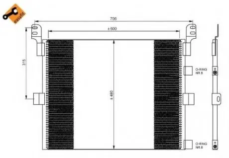 Радіатор кондиціонера NRF 35788