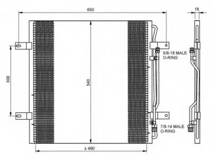 Радіатор кондиціонера NRF 35781