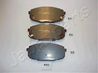 Тормозные колодки дисковые PA-K09AF JAPANPARTS PAK09AF