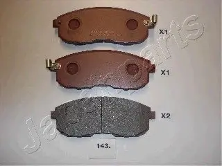 Тормозные колодки дисковые PA-143AF JAPANPARTS PA143AF (фото 1)