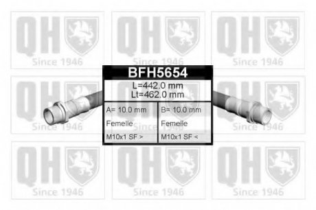 Тормозной шланг QUINTON HAZELL BFH5654 (фото 1)