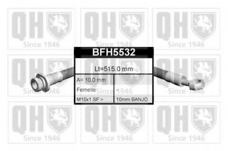 Тормозной шланг QH QUINTON HAZELL BFH5532