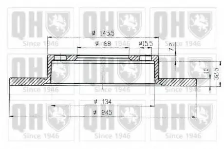 Гальмівні диски QH QUINTON HAZELL BDC5307
