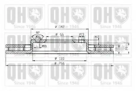 Гальмiвнi диски QH QUINTON HAZELL BDC5240