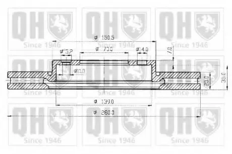 Тормозные диски QH QUINTON HAZELL BDC4814