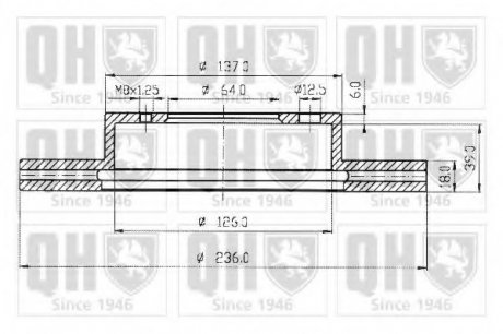 Тормозные диски QH QUINTON HAZELL BDC4805 (фото 1)