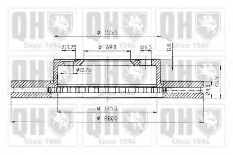 Тормозные диски QH QUINTON HAZELL BDC4732