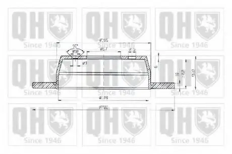 Гальмівні диски QH QUINTON HAZELL BDC4671