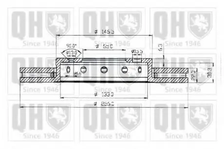 Гальмiвнi диски QH QUINTON HAZELL BDC4669