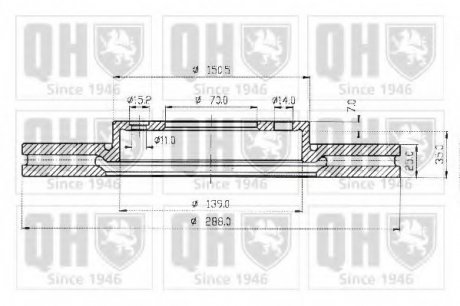 Гальмівний диск QUINTON HAZELL BDC4678