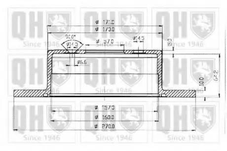 Тормозные диски QH QUINTON HAZELL BDC4596