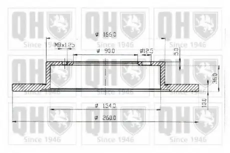Гальмівні диски QH QUINTON HAZELL BDC4634