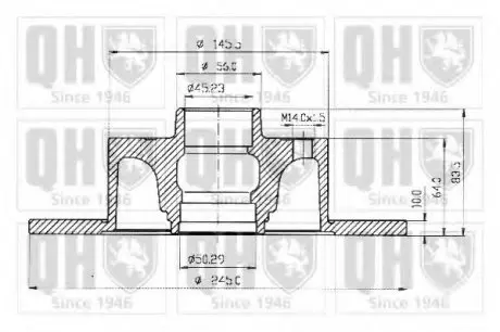 Гальмівні диски QH QUINTON HAZELL BDC4552