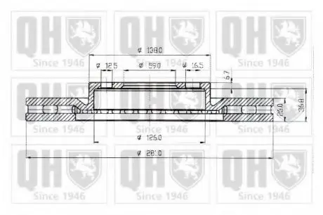 Гальмівні диски QH QUINTON HAZELL BDC4360