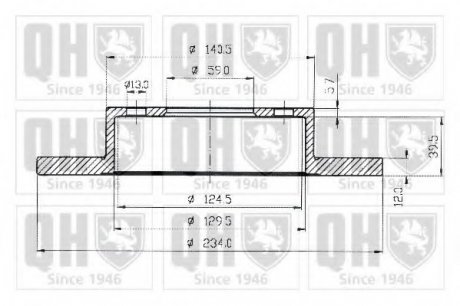 Тормозные диски QH QUINTON HAZELL BDC3820 (фото 1)