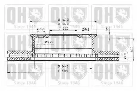 Тормозные диски QH QUINTON HAZELL BDC3787