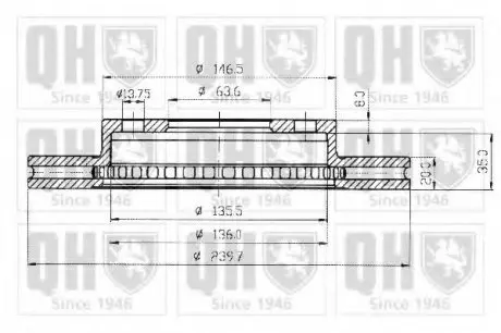 Гальмівні диски QH QUINTON HAZELL BDC3727