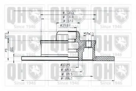 Тормозные диски QH QUINTON HAZELL BDC3712