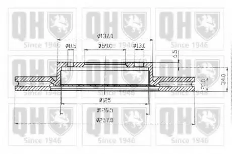 Тормозные диски QH QUINTON HAZELL BDC3593