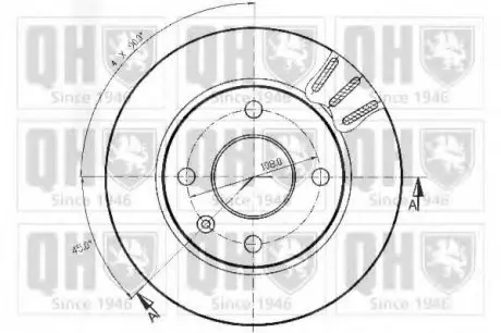 Тормозные диски QH QUINTON HAZELL BDC3236