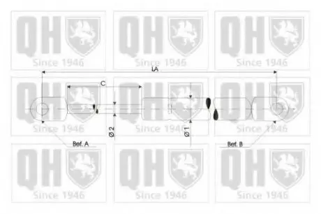 Амортизатор багажника QH QUINTON HAZELL 128910