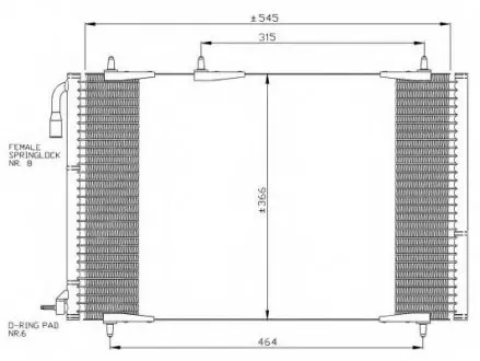 Радиатор кондиционера NRF 35836