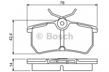 Гальмівні колодки дискові FORD Focus \'\'R \'\'>>05 PR2 BOSCH 0986495227 (фото 1)
