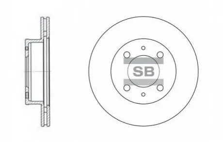 Диск гальмівної Sangsin Hi-Q (SANGSIN) SD1010