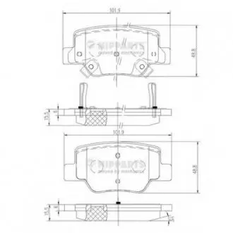 Тормозные колодки дисковые NIPPARTS N3612040